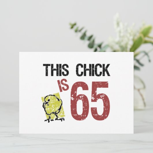 Funny 65th Birthday, dames Kaart (Staand voorkant)