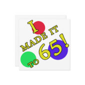 Funny 65th Birthday Gag Gifts Kaart (Voorkant / Achterkant in situ)