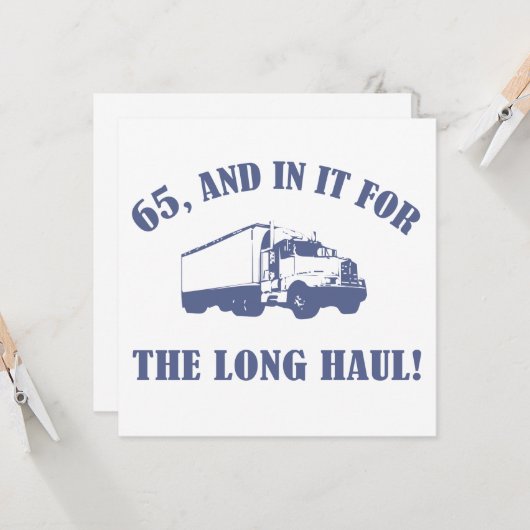 Funny 65th Birthday Gift Kaart (Voorkant / Achterkant in situ)