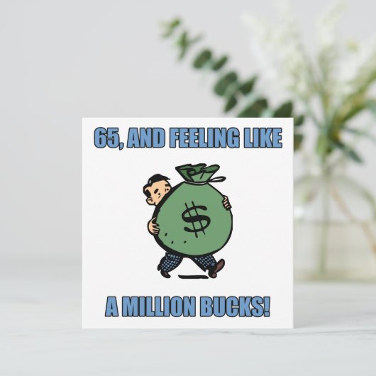 Funny 65th Birthday Kaart (Staand voorkant)