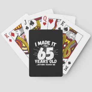 Funny 65th Birthday Quote Sarcastic 65 Year Old Pokerkaarten