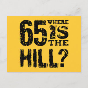 Funny 65th Year Birthday Save the Date V03E Aankondigingskaart