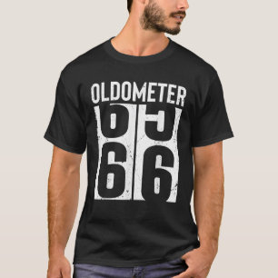 Funny 66-jarige 66e verjaardag Odometer Oldomete T-shirt