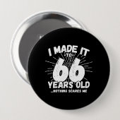 Funny 66th Birthday Quote Sarcastic 66 Year Old Ronde Button 4,0 Cm (Voorkant /achterkant)