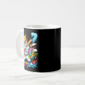 Funny 67 Baseball Dabbing Cat 6 7 Dripng Ice Cream Koffiemok (Voorkant links)