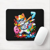 Funny 67 Baseball Dabbing Cat 6 7 Dripng Ice Cream Muismat (Met muis)