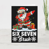 Funny 67 Bruh Christmas 6 7 Six Seven Bruh Meme Xm Kaart (Voorkant)