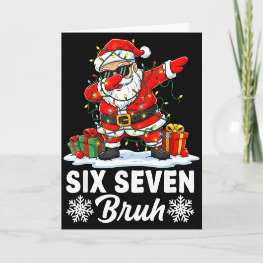 Funny 67 Bruh Christmas 6 7 Six Seven Bruh Meme Xm Kaart (Voorkant)