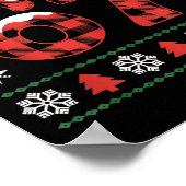 Funny 67 Buffalo Plaid Christmas Snow Ugly Sweater Poster (Hoek)