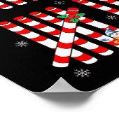 Funny 67 Candy Cane Tally Marks Christmas Six Seve Poster (Hoek)