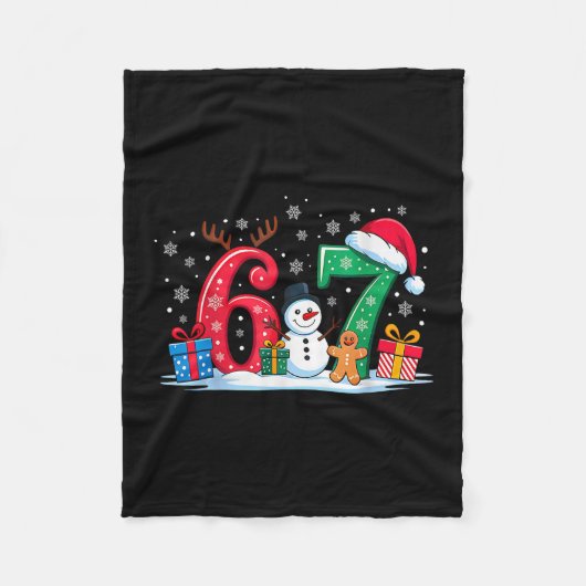 Funny 67 Christmas 6 7 Six Seven Meme 6 7 Matching Fleece Deken (Voorkant)