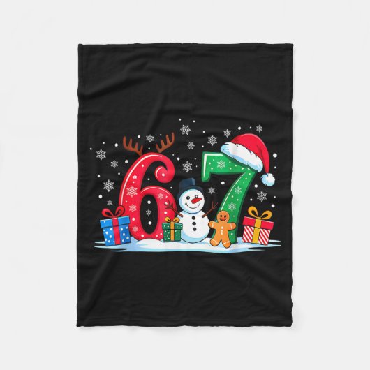 Funny 67 Christmas 6 7 Six Seven Meme 6 7 Matching Fleece Deken (Voorkant)