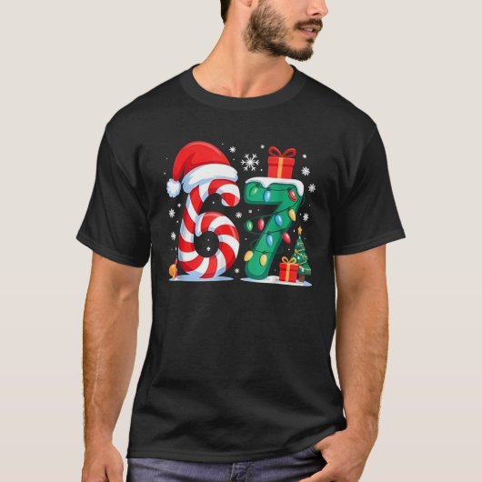 Funny 67 Christmas 6 7 Six Seven Meme 6 7 Matching T-shirt (Voorkant)