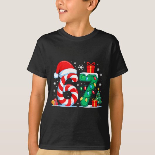 Funny 67 Christmas 6 7 Six Seven Meme 6 7 Matching T-shirt (Voorkant)
