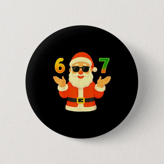 Funny 67 Christmas Design For Jolly Meme Fans Ronde Button 5,7 Cm (Voorkant)