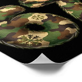 Funny 67 Christmas Holiday Camo Hunting Reindeer D Poster (Hoek)