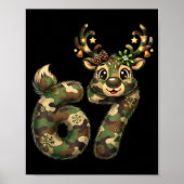 Funny 67 Christmas Holiday Camo Hunting Reindeer D Poster (Voorkant)