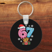 Funny 67 Christmas Meme Ice Cream 67  Sleutelhanger (Voorkant)