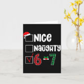 Funny 67 Christmas Meme Six Seven Xmas 6-7 Boys Ki Kaart (Gele Bloem)
