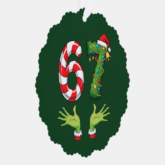 Funny “67” Christmas Ornament (Rechts)