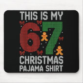 Funny 67 Christmas Pajama Meme Xmas Pjs For Family Muismat (Voorkant)