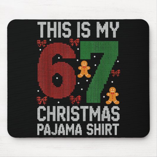 Funny 67 Christmas Pajama Meme Xmas Pjs For Family Muismat (Voorkant)