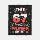 Funny 67 Christmas Pajamas Shirt Six Seven Meme Br Fleece Deken (Voorkant)