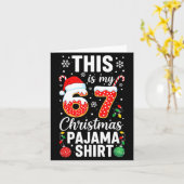 Funny 67 Christmas Pajamas Shirt Six Seven Meme Br Kaart (Gele Bloem)