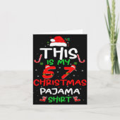 Funny 67 Christmas Pajamas Shirt Six Seven Meme Br Kaart (Voorkant)