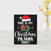 Funny 67 Christmas Pajamas Shirt Six Seven Meme Br Kaart (Gele Bloem)