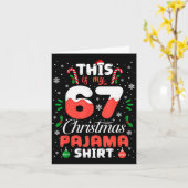 Funny 67 Christmas Pajamas Shirt Six Seven Meme Br Kaart (Gele Bloem)