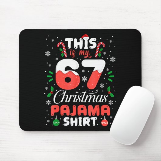 Funny 67 Christmas Pajamas Shirt Six Seven Meme Br Muismat (Met muis)