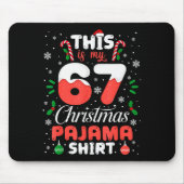 Funny 67 Christmas Pajamas Shirt Six Seven Meme Br Muismat (Voorkant)
