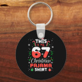 Funny 67 Christmas Pajamas Shirt Six Seven Meme Br Sleutelhanger (Voorkant)