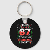Funny 67 Christmas Pajamas Shirt Six Seven Meme Br Sleutelhanger (Voorkant)