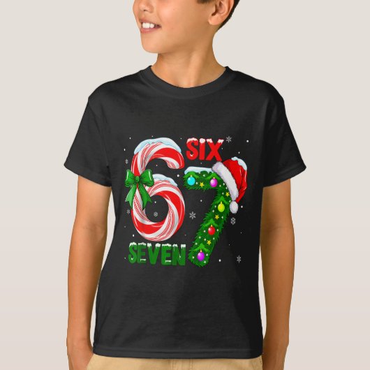 Funny 67 Christmas Shirts Boys Kids 6 7 Meme Pajam (Voorkant)