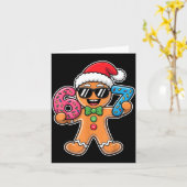 Funny 67 Christmas Six Seven Meme Xmas Gingerbread Kaart (Gele Bloem)