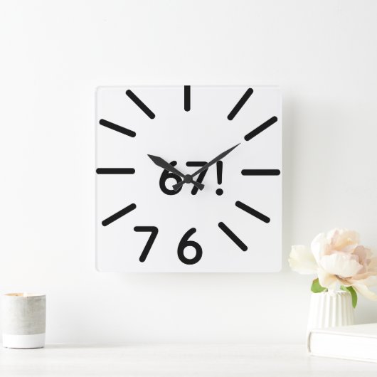 funny 67 clock vierkante klok (Huis)