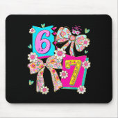 Funny 67 Coquette Bow Design For Girly Aesthetic L Muismat (Voorkant)