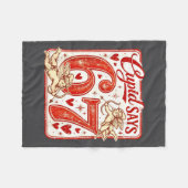 Funny 67 Cud Says 67 Valentine Couple Matching Six Fleece Deken (Voorkant (Horizontaal))