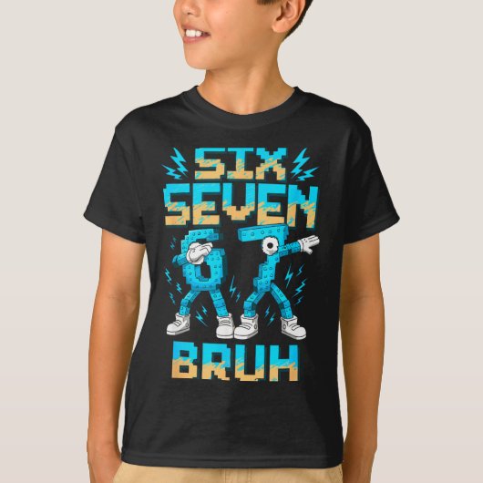 Funny 67 Dab Six Seven Burh Christmas 6 7 Dabbing  T-shirt (Voorkant)