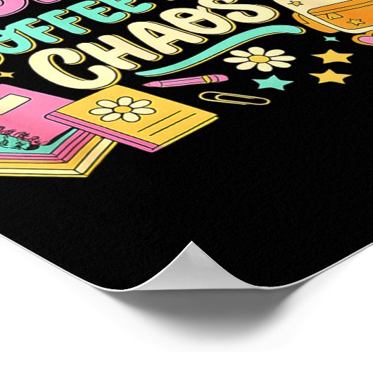 Funny 67 Days Of Coffee Retro Teacher Humor  Poster (Hoek)