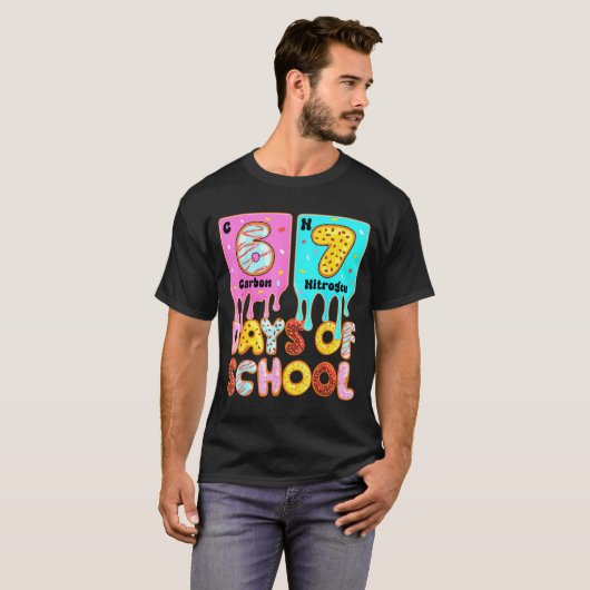 Funny 67 Days Of School Meme Periodic Table Drip G T-shirt (Voorkant volledig)
