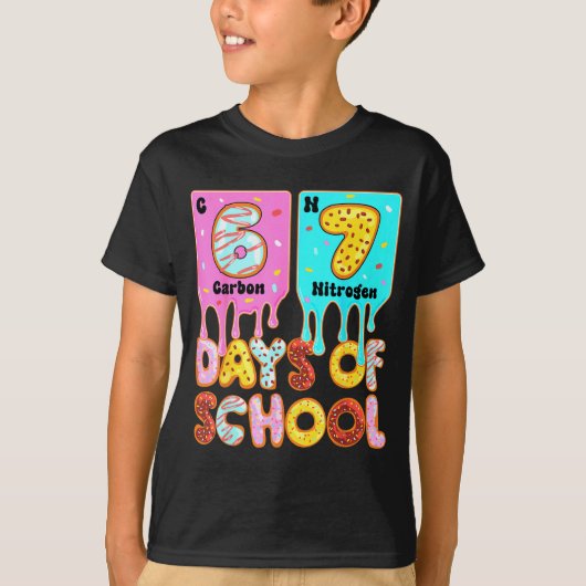 Funny 67 Days Of School Meme Periodic Table Drip G T-shirt (Voorkant)