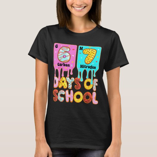 Funny 67 Days Of School Meme Periodic Table Drip G T-shirt (Voorkant)