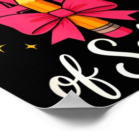 Funny 67 Days Of School Pencil Bow Design  Poster (Hoek)