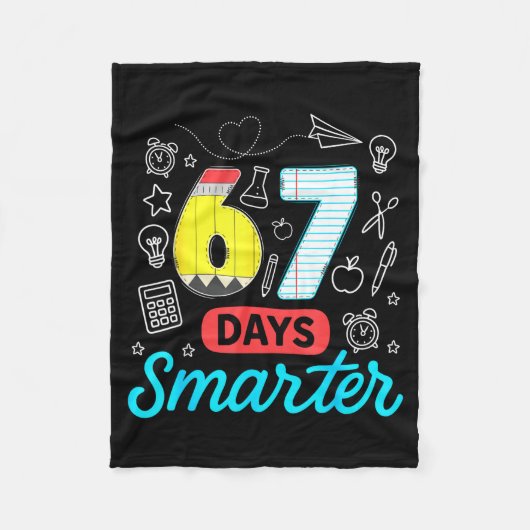 Funny 67 Days Smarter Six Seven Meme Teachers Stud Fleece Deken (Voorkant)