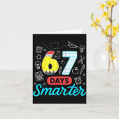 Funny 67 Days Smarter Six Seven Meme Teachers Stud Kaart (Gele Bloem)