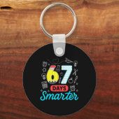 Funny 67 Days Smarter Six Seven Meme Teachers Stud Sleutelhanger (Voorkant)