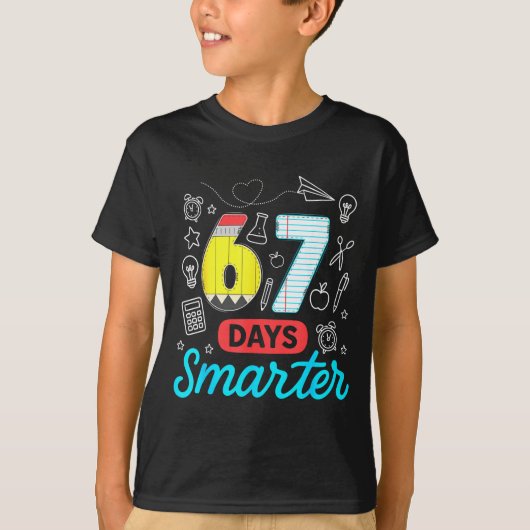 Funny 67 Days Smarter Six Seven Meme Teachers Stud T-shirt (Voorkant)